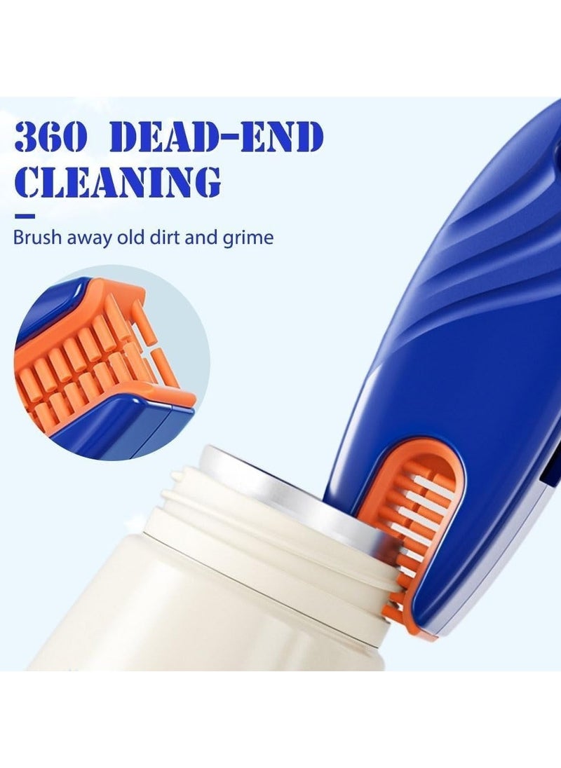 CMGTYYD - 2Pcs Water Bottle Gap Cleaner Silicone Cupping BrushMultifunctional 4-in-1 Cup Lid Cleaning with 360-degree Dark Blue - Image 1