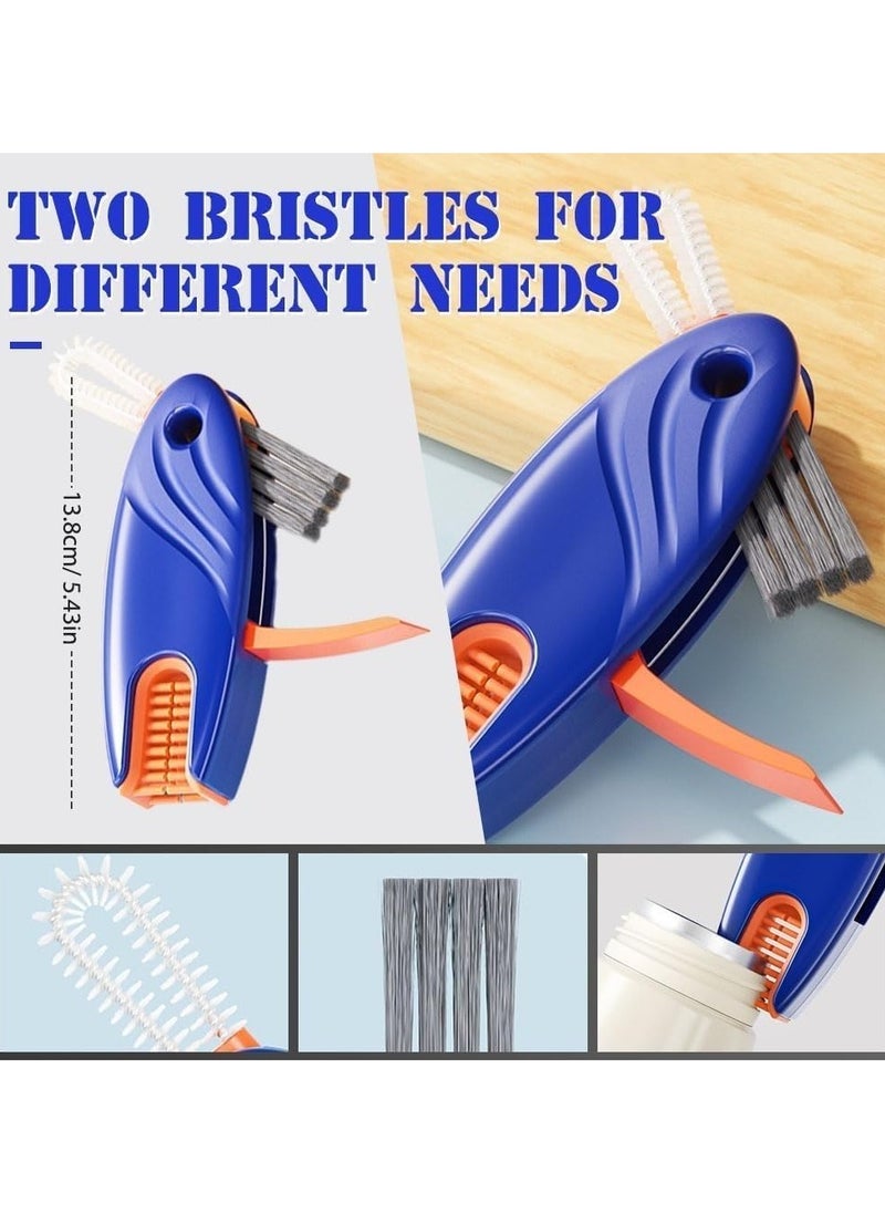 CMGTYYD - 2Pcs Water Bottle Gap Cleaner Silicone Cupping BrushMultifunctional 4-in-1 Cup Lid Cleaning with 360-degree Dark Blue - Image 1