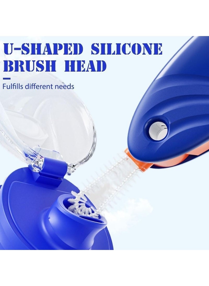 CMGTYYD - 2Pcs Water Bottle Gap Cleaner Silicone Cupping BrushMultifunctional 4-in-1 Cup Lid Cleaning with 360-degree Dark Blue - Image 1