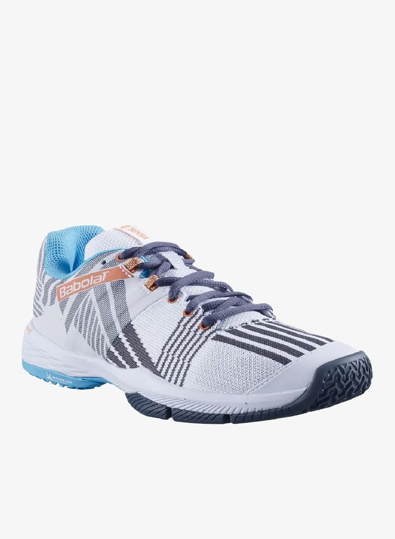 Babolat White/Canyon Sunset Babolat PADEL Adult  Shoes SENSA W, 31S23757-1085 (French Brand) for Women | Best Price UAE