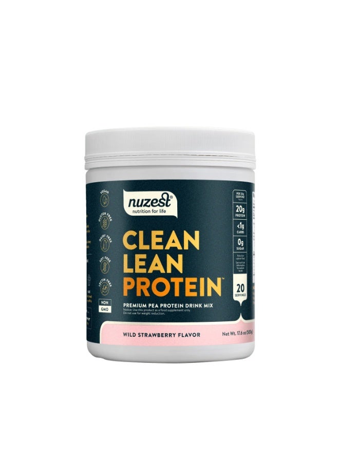 Nuzest Clean Lean Protein, Wild Strawberry, 500gram, 20 Servings - Image 1