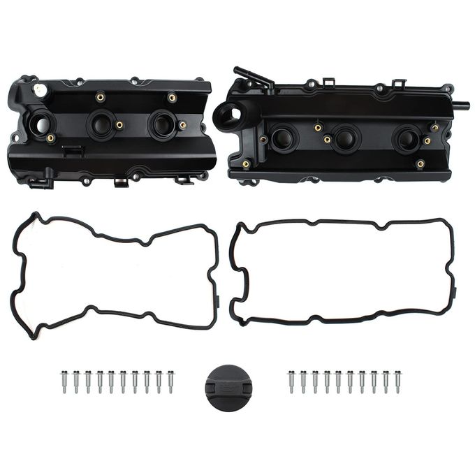 Cns Left & Right Engine Valve Cover with Gasket Compatible with 2003-2008 Infiniti/Nissan 3.5L (3498cc) DOHC V6 - Image 3