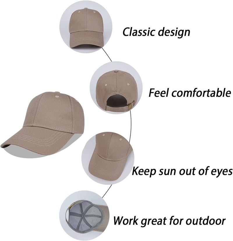 LANGZHEN Unisex Baseball Cap 100% Cotton Fits Men Women Washed Denim Adjustable Dad Hat - Image 5