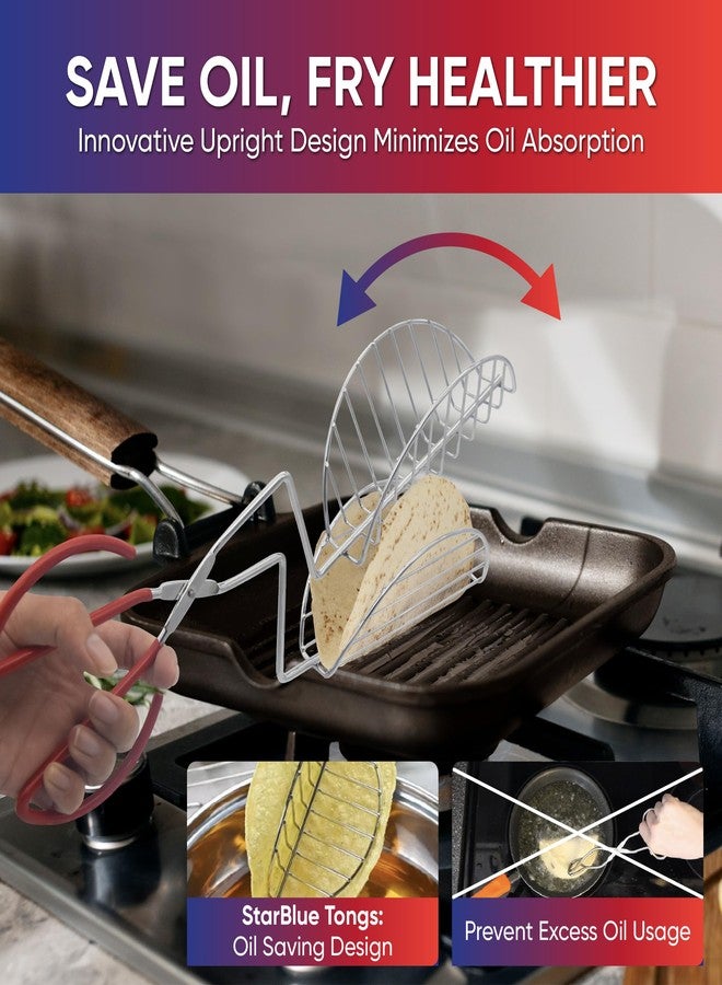 StarBlue Taco Shell Tongs for Frying by StarBlue - 1 Units 6 Inch U-shapedEasy-Grip Tool for Making Crispy Taco Shells - Heat-Resistant and Dishwasher Safe - Image 2