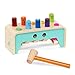 Battat Wooden Hammer Toy for Kids Toddlers Pounding Bench with Pegs and Mallet Colorful Developmental Toy 1 Year Pound Count Bench - Image 2