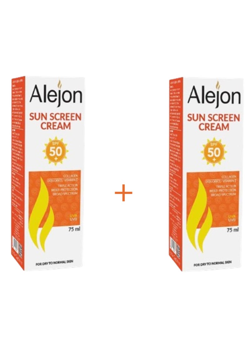 Alejon Sun Screen Cream Spf 50 - 75 Ml Offer 1+1 