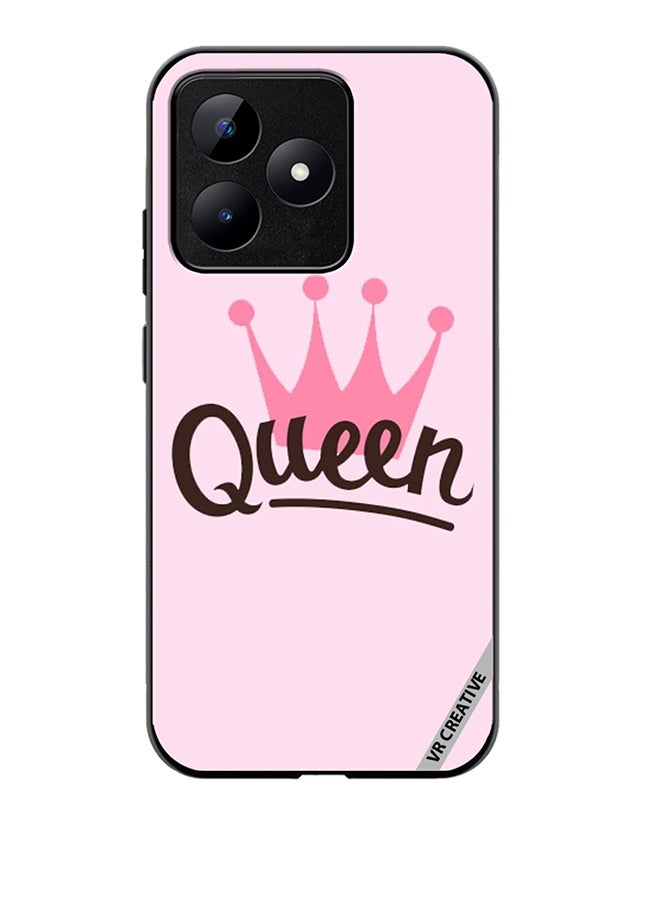 VR CREATIVE Protective Case Cover For Realme C53 Pink Queen Crown Design Multicolour - Image 1