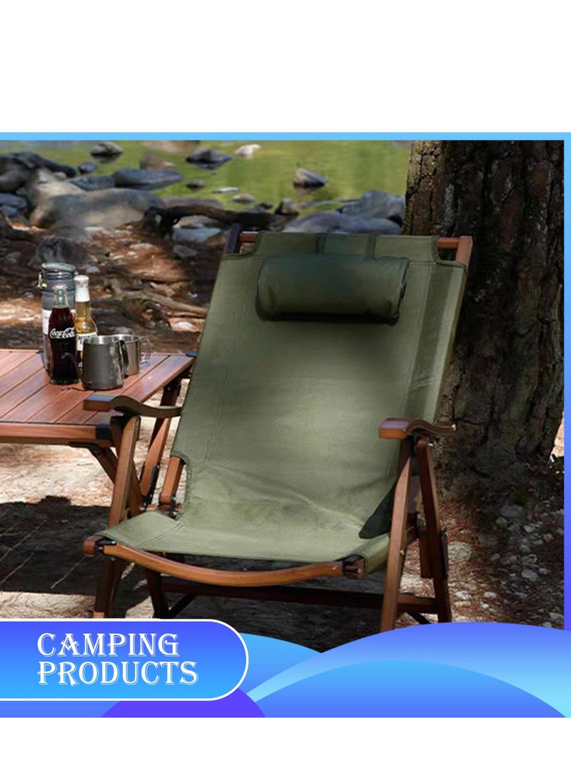 Manful Comfortable Foldable Camping Chair with Adjustable Headrest  - Image 2