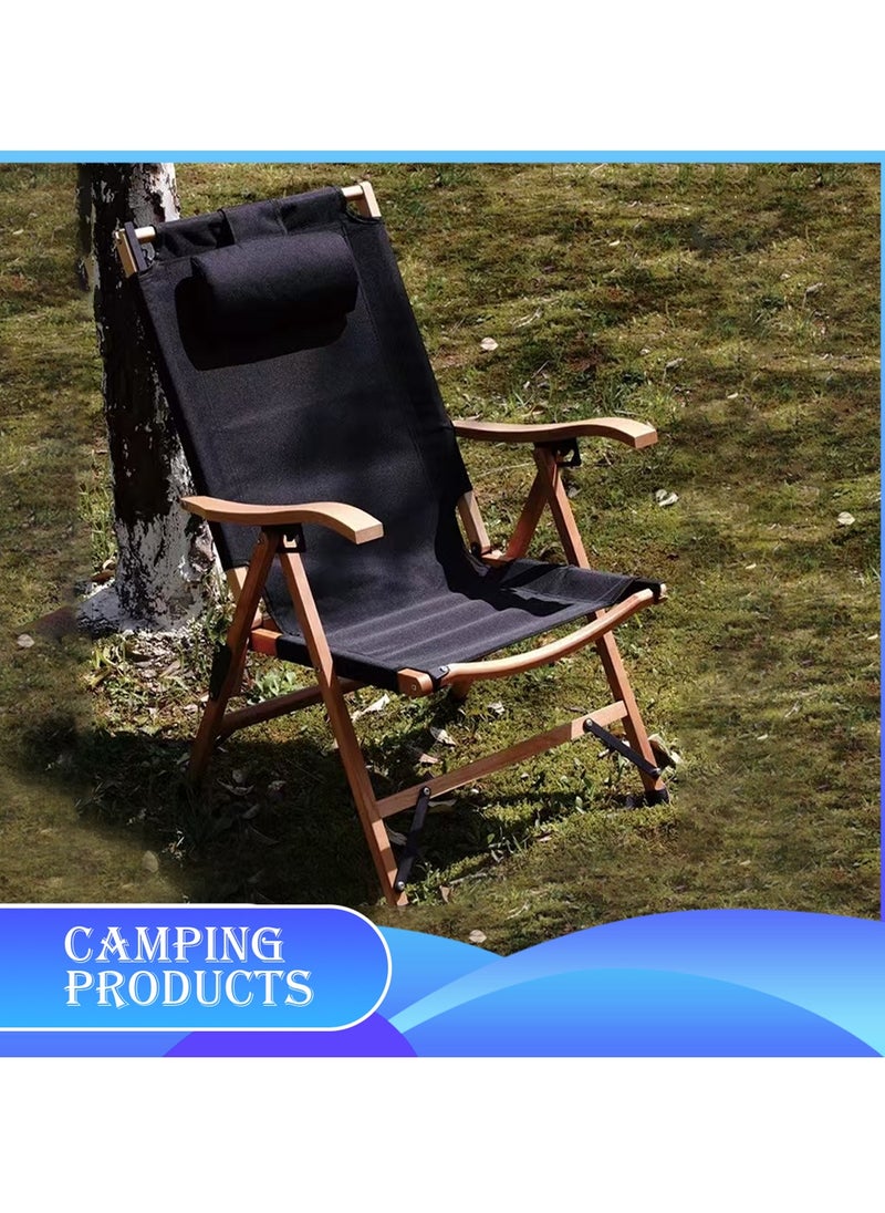 Manful Comfortable Foldable Camping Chair with Adjustable Headrest  - Image 4