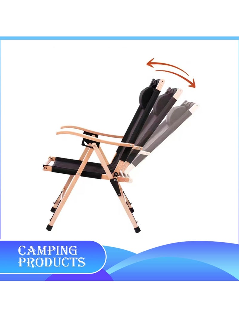 Manful Comfortable Foldable Camping Chair with Adjustable Headrest  - Image 5