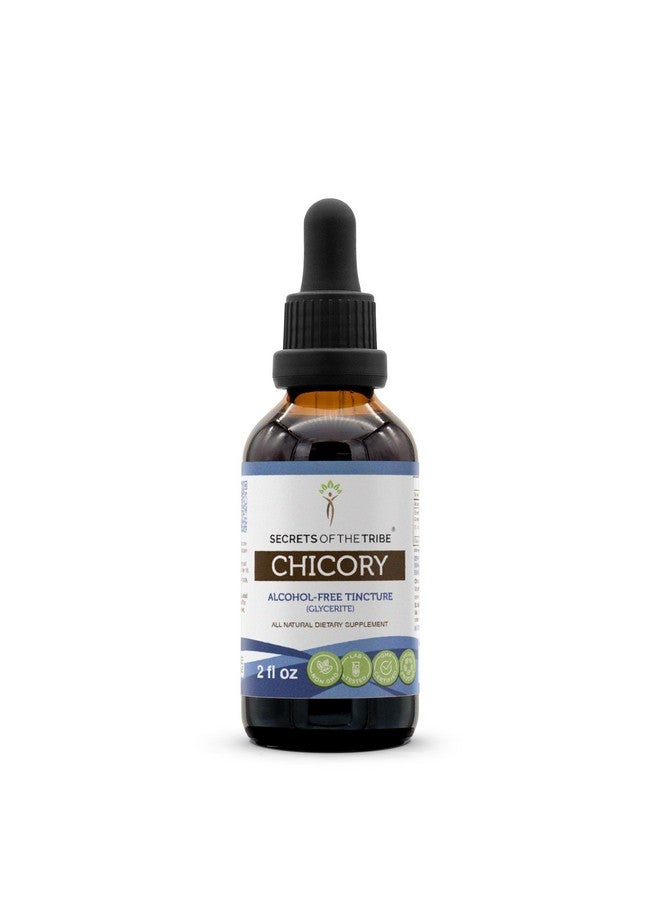 Secrets of the Tribe Secrets of the Tribe Chicory Tincture Alcohol-Free Extract, Chicory (Cichorium Intybus) Dried Root Powder (2 Fl Oz) - Image 1