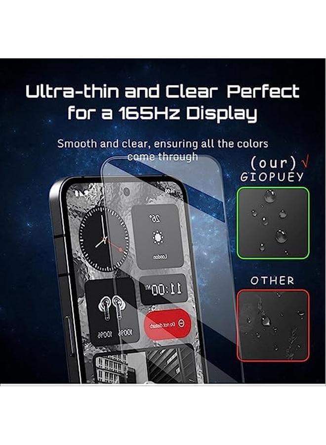erorex Pack Screen Protector Compatible With Nothing Phone 2 High Transmittance Glass Scratch Resistant Case Friendly Oilproof Tempered Glass For Nothing Phone 2  - Image 3