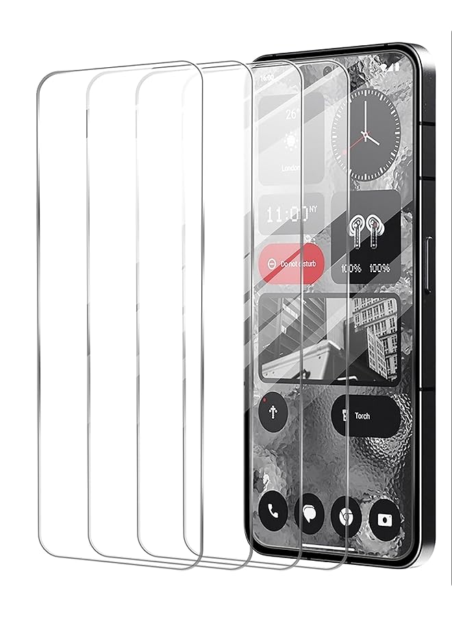 erorex Pack Screen Protector Compatible With Nothing Phone 2 High Transmittance Glass Scratch Resistant Case Friendly Oilproof Tempered Glass For Nothing Phone 2  - Image 1