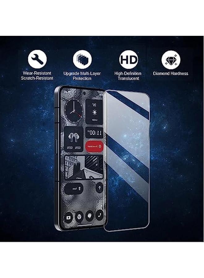 erorex Pack Screen Protector Compatible With Nothing Phone 2 High Transmittance Glass Scratch Resistant Case Friendly Oilproof Tempered Glass For Nothing Phone 2  - Image 2