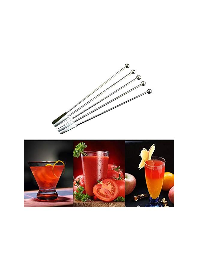 S-TOP 20 pcs Stainless Steel Coffee Beverage Stirrers Stir Cocktail Drink Swizzle Stick 7.4" Swizzle Stick Picks Tools - Image 3