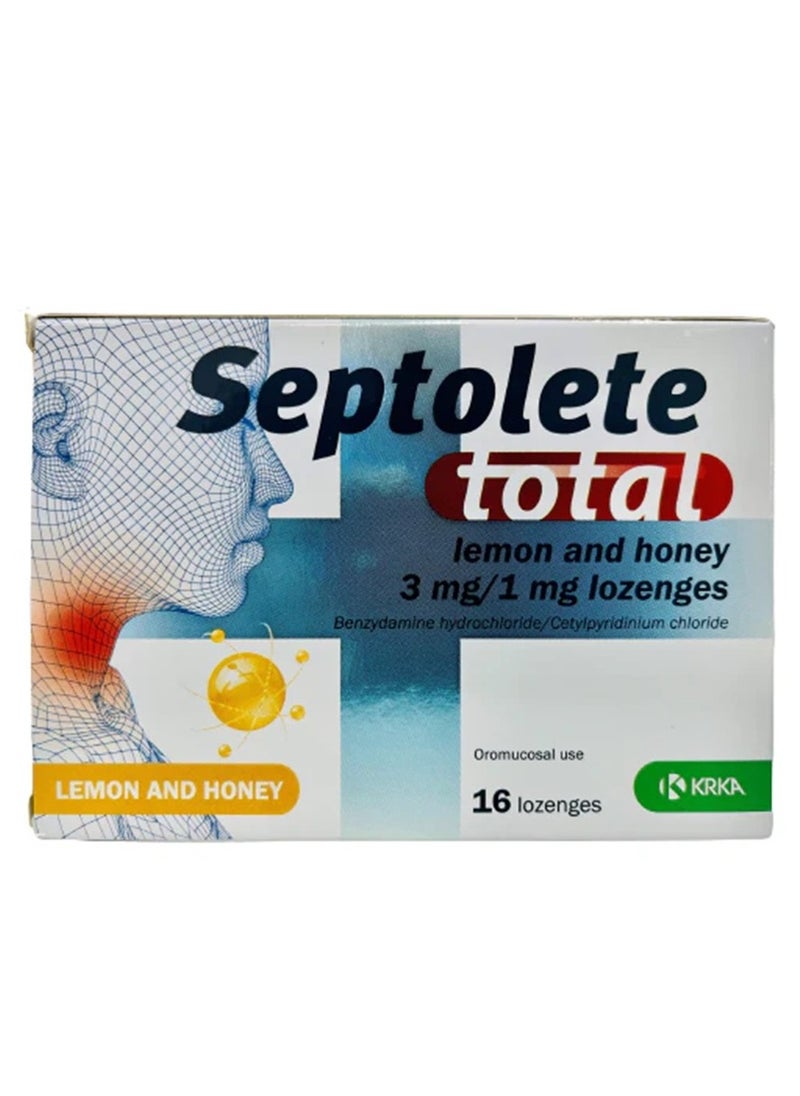 SEPTOLETE Septolete Total Lozenges Lemon & Honey 16s 