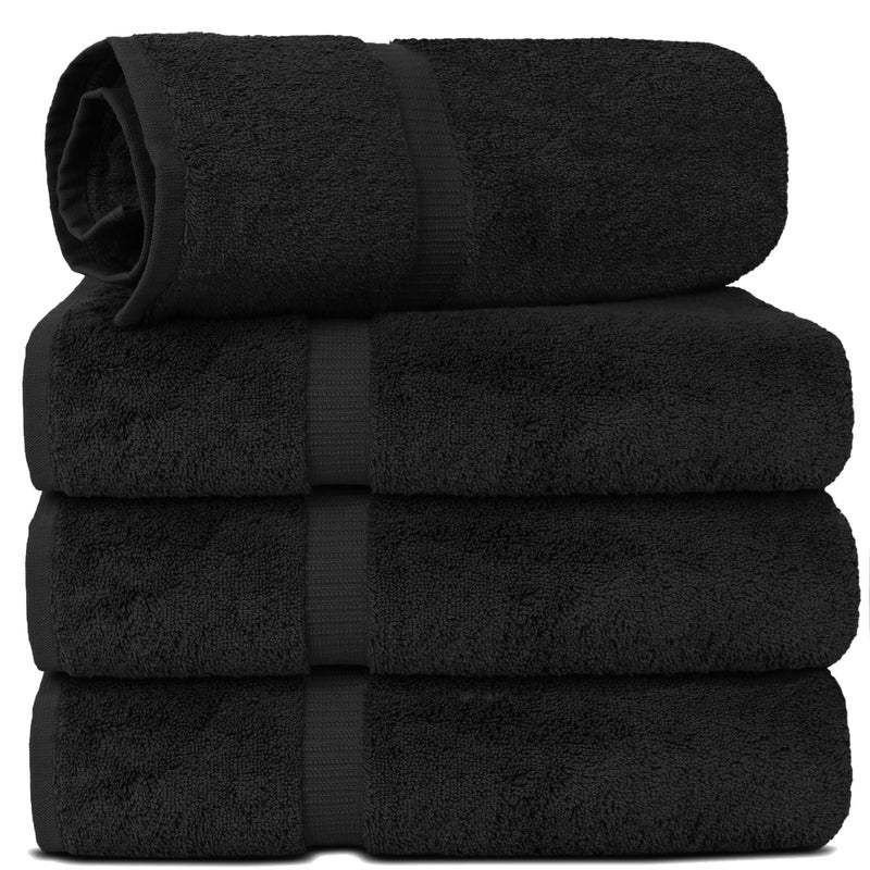 Chakir Turkish Linens | Hotel & Spa Quality 100% Cotton Premium Turkish Towels | Soft & Absorbent (8-Piece Towel Sets, Black) - Image 1