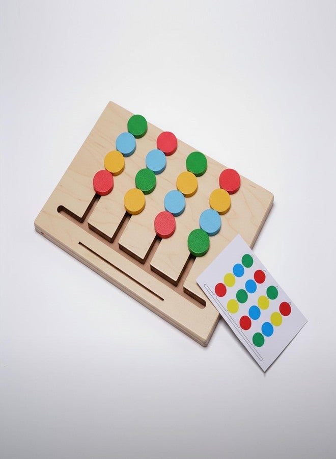 JoyCrate Sort-a-Dot | Montessori Color Pattern Matching Game | Wooden Colour and Pattern Matching Montessori Puzzle Game for Toddlers Brain Development | Puzzle for 3 Year Old Toddlers - Image 1