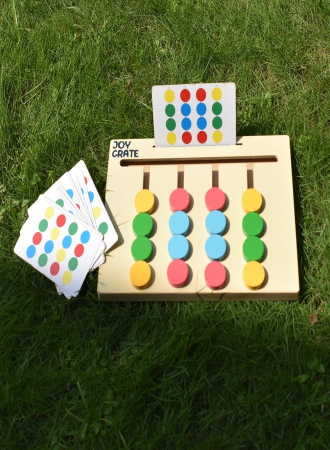 JoyCrate Sort-a-Dot | Montessori Color Pattern Matching Game | Wooden Colour and Pattern Matching Montessori Puzzle Game for Toddlers Brain Development | Puzzle for 3 Year Old Toddlers - Image 4