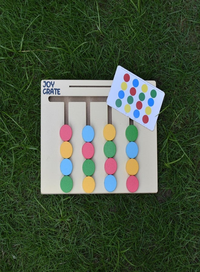 JoyCrate Sort-a-Dot | Montessori Color Pattern Matching Game | Wooden Colour and Pattern Matching Montessori Puzzle Game for Toddlers Brain Development | Puzzle for 3 Year Old Toddlers - Image 5