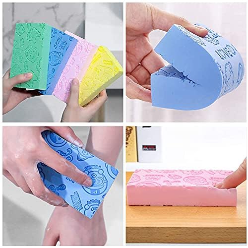 Pack of 2 Shower Sponge Scrubber - Gentle Dead Skin Remover for Body & Face, Durable & Soft Bath Sponge for Men & Women - Image 5