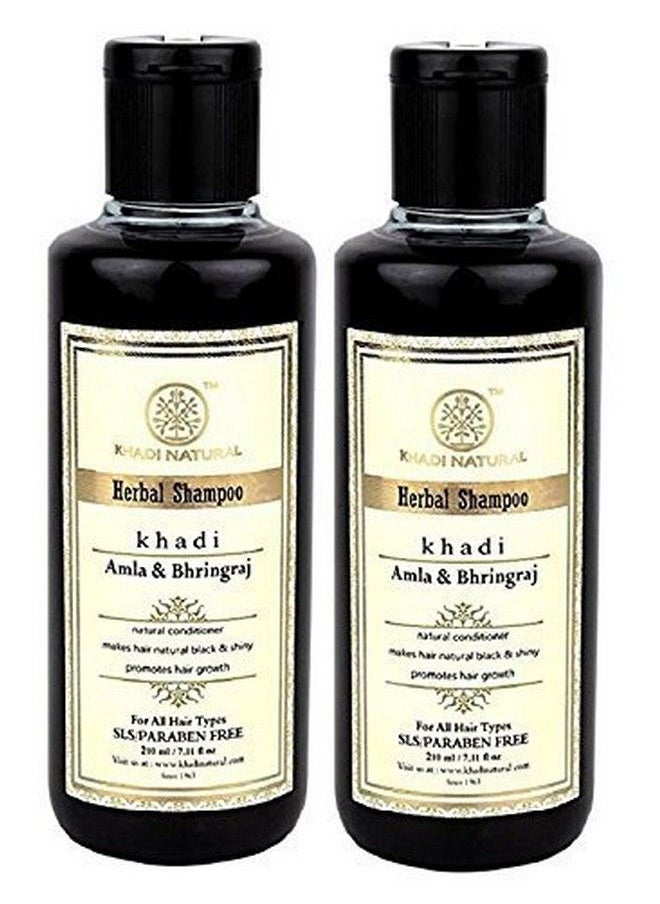 Khadi Natural - Ayurvedic Amla And Bhringraj Shampoo 210 Ml (Pack Of 2) - Image 1