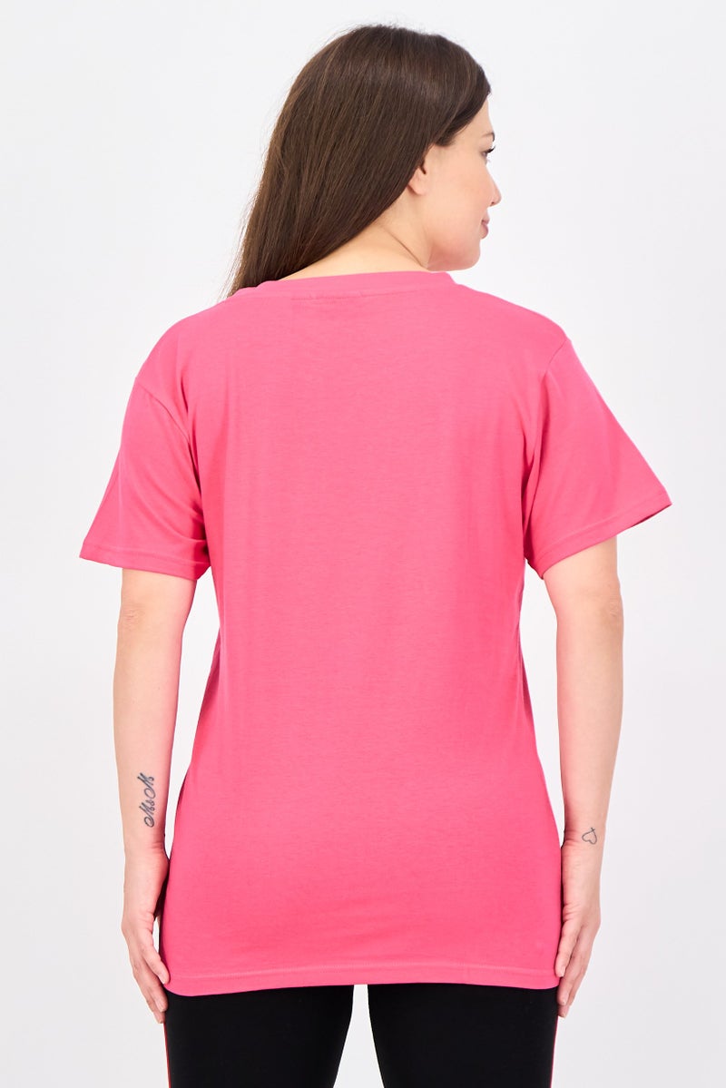 FILA Women Sportswear Fit Short Sleeve Outdoor T-Shirt, Pink - Image 4