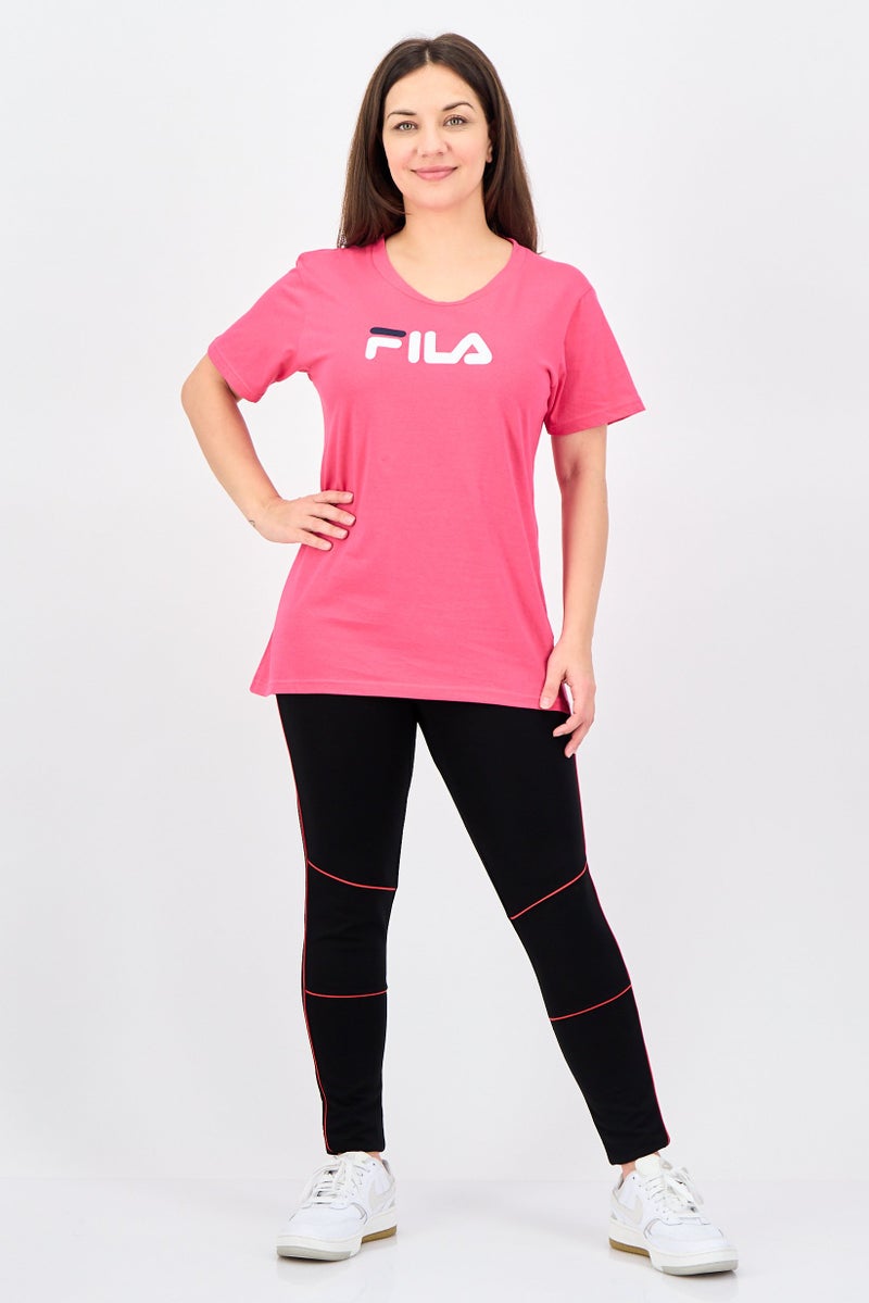 FILA Women Sportswear Fit Short Sleeve Outdoor T-Shirt, Pink - Image 2