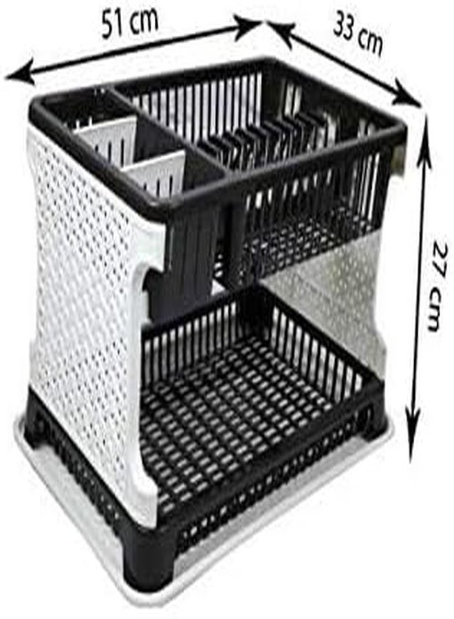 Cheet enterprise All-in-One Kitchen Dish Drying Rack with Water Storage Tray – Multipurpose Plate & Utensil Organizer Stand–Heavy-Duty Plastic Sink Basket for Washed Fruits, Bowls, Cutlery–Eco-Friendly Kitchen Rack - Image 3
