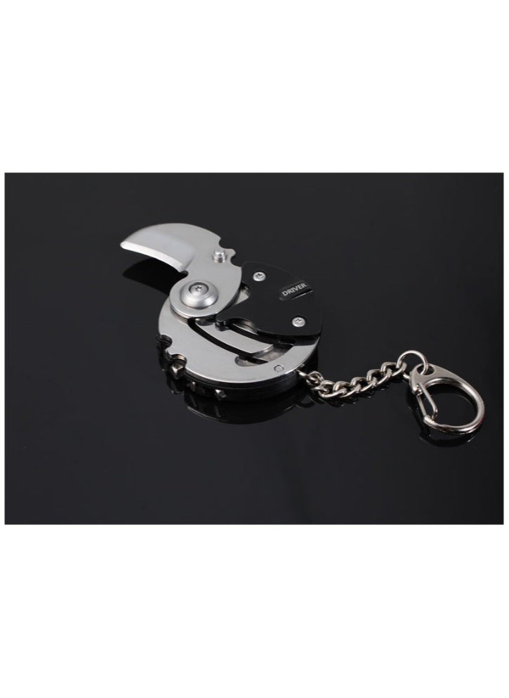 Generic - Creativity Multifunction Keychain tools, Foldable Coin Screwdriver, Convenient Folding tools Outdoor Escape Mini Tools with Multifunction Screwdriver - Image 1