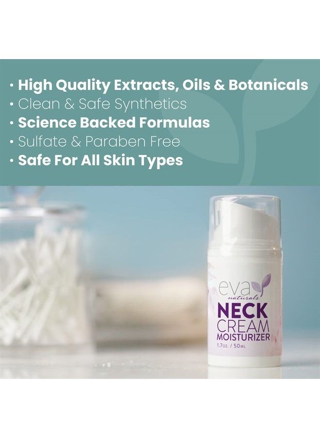 Eva Naturals Neck Firming Cream Firming Neck Cream for Tightening and Wrinkles - Tightening Lifting Sagging Skin - Skin Tightening Cream For Face and Double Chin (1.7 oz)  - Image 4