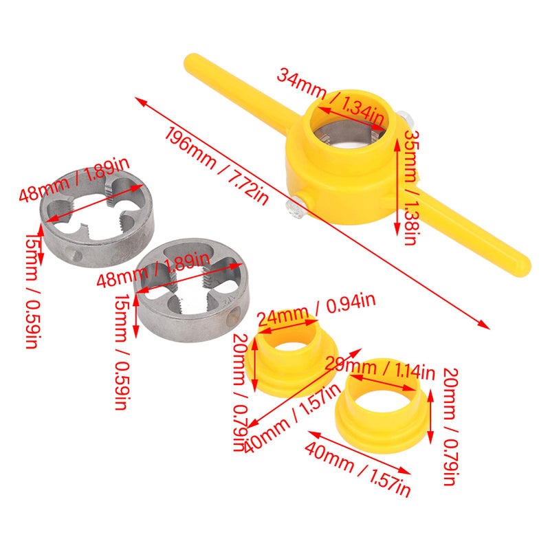 Thickened PVC ABS PPR Pipe Fitting Tool Kit 6 PCS Advanced Pressure NPT Standard for Home DIY Plumbing Repairs - Image 4