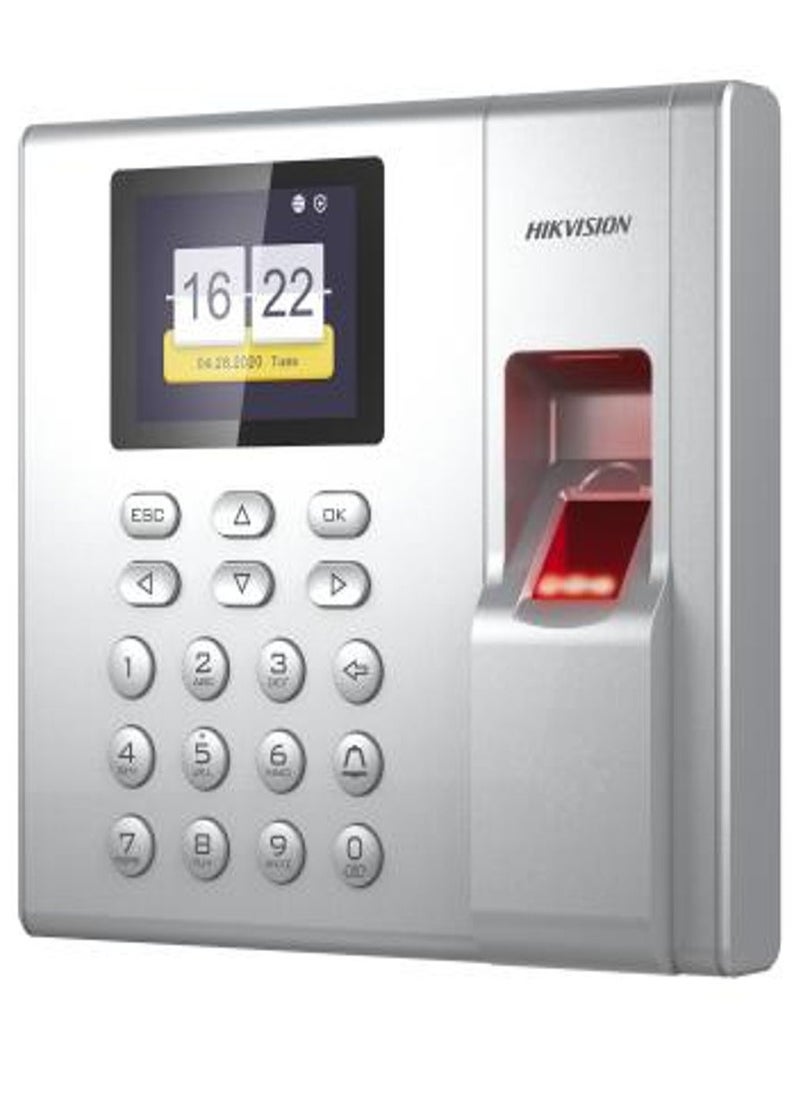 HIKVISION - DS-K1T8003MF Fingerprint Time Attendance Terminal with RFID (EM/Mifare) Support, 2.8" Color LCD Screen, 1,000 Fingerprint Capacity, 50,000 Logs Storage, Multi-Verification Modes (Fingerprint, RFID, Password), TCP/IP & USB Communication, Anti-Passback, Real-Time Data Sync, and Access Control Features - Image 1