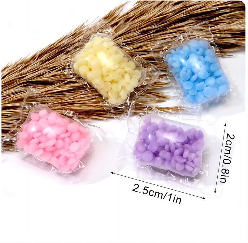 Clothes Freshener 50 Pcs Clear Rose Sachets Set Fragrance Beads Strong Diffusion Fragrance Beads for Room Closet Towel Protect from Unwanted Odors and Give Your Clothes Daily Hygiene Scent - Image 3