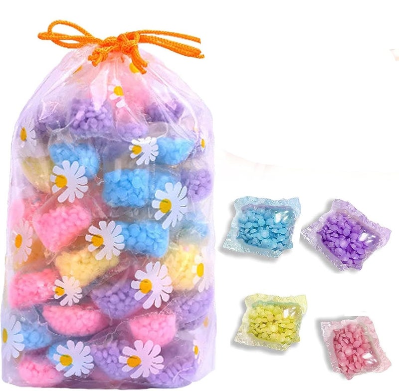 Clothes Freshener 50 Pcs Clear Rose Sachets Set Fragrance Beads Strong Diffusion Fragrance Beads for Room Closet Towel Protect from Unwanted Odors and Give Your Clothes Daily Hygiene Scent - Image 2