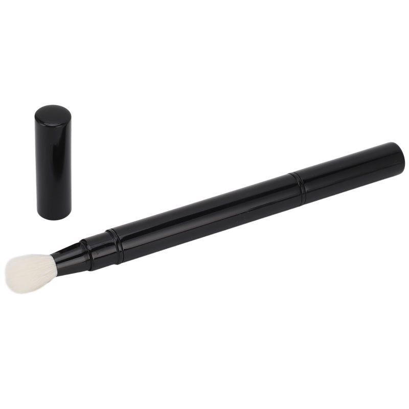 Dual Eyeshadow Brush 2-In-1 Retractable Design - Soft Skin-Friendly Bristles Automatic Sealing Double Ended Brush for Outdoor Travel Daily Eye Makeup - Image 4