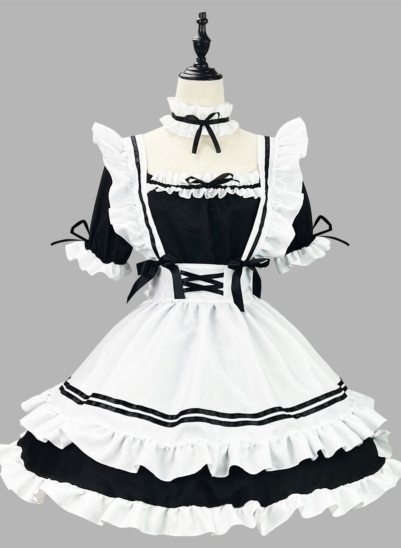 Japanese Anime Sweetheart Maid Apparel Outfit Apron Maid Clothing Cosplay Halloween Costume For Women - Image 1