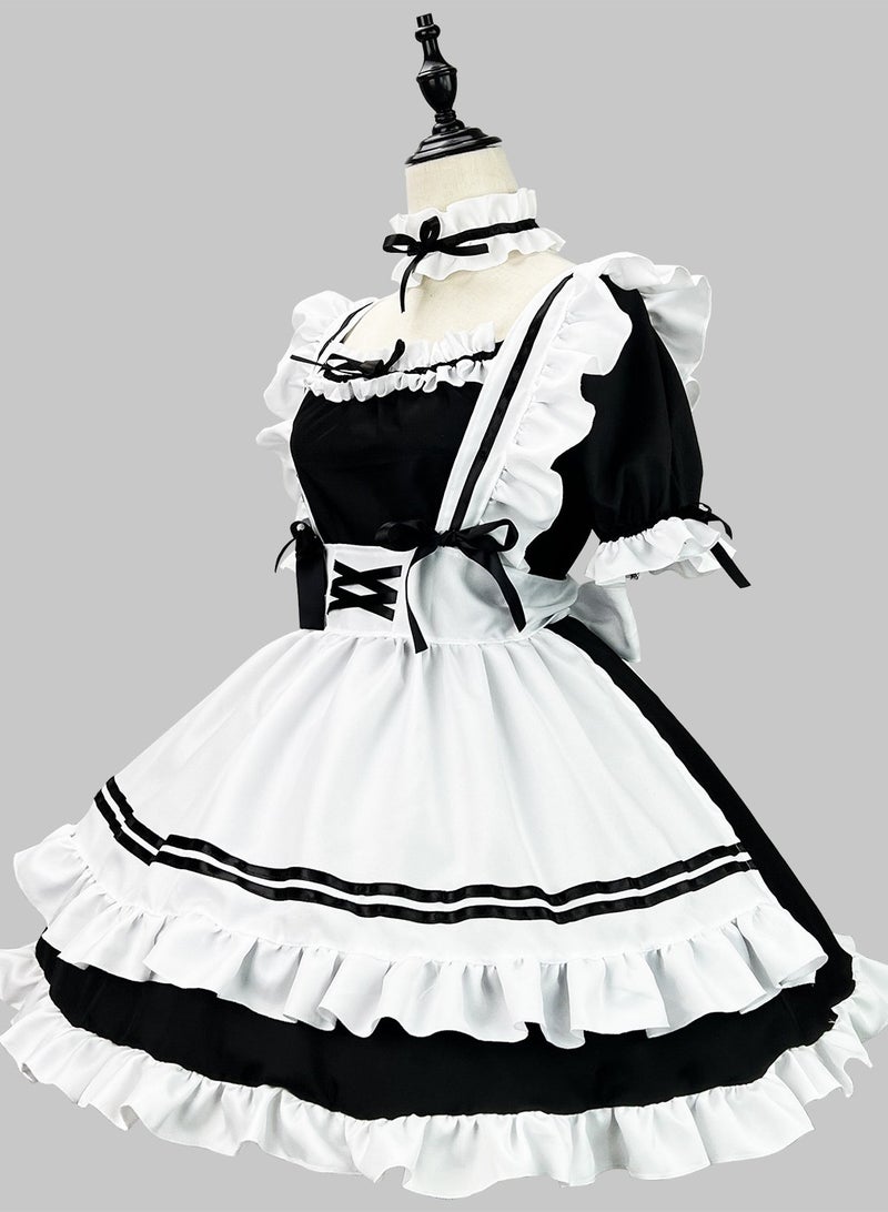 Japanese Anime Sweetheart Maid Apparel Outfit Apron Maid Clothing Cosplay Halloween Costume For Women - Image 2