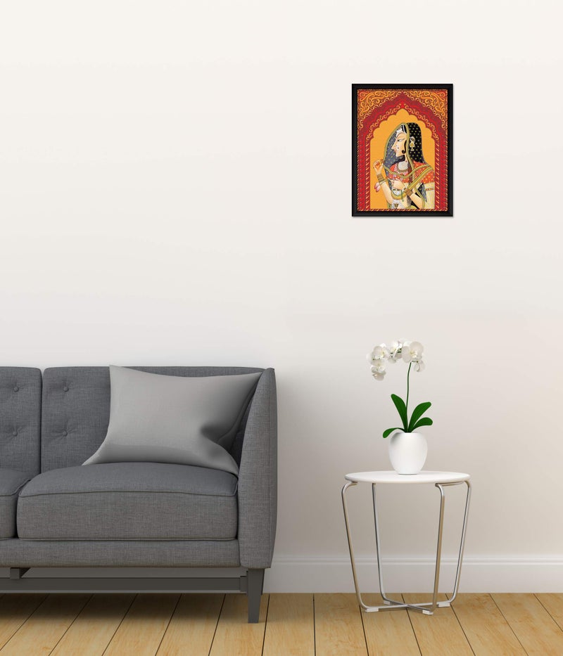 ArtX Paper Bani Thani Kishangarh Wall Art, Multicolor, Traditional, 10.0 X 13.0 inches, Set of 1 - Image 2