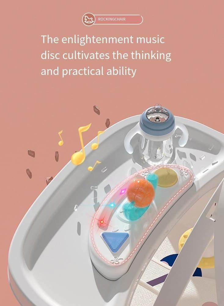 Cool Baby COOLBABY Multi-function Baby Talisman 0-2 Years Old Baby Rocking Chair Baby Sleeping Cradle Bed Newborn Comfort Chair Recliner Dining Chair - Image 2