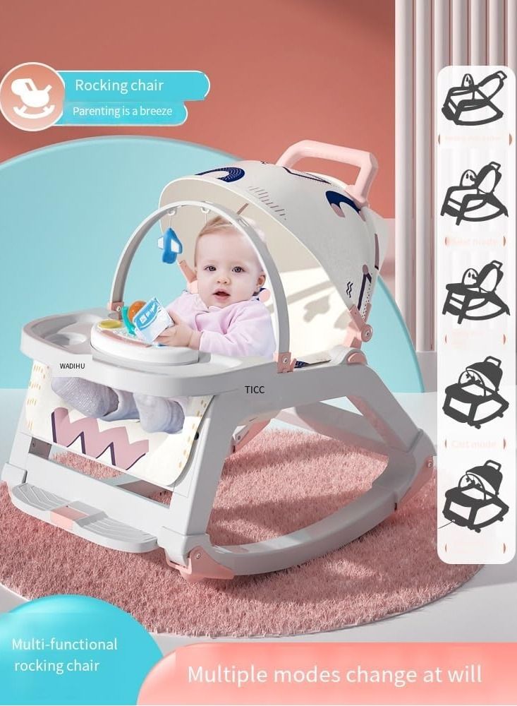 Cool Baby COOLBABY Multi-function Baby Talisman 0-2 Years Old Baby Rocking Chair Baby Sleeping Cradle Bed Newborn Comfort Chair Recliner Dining Chair - Image 3