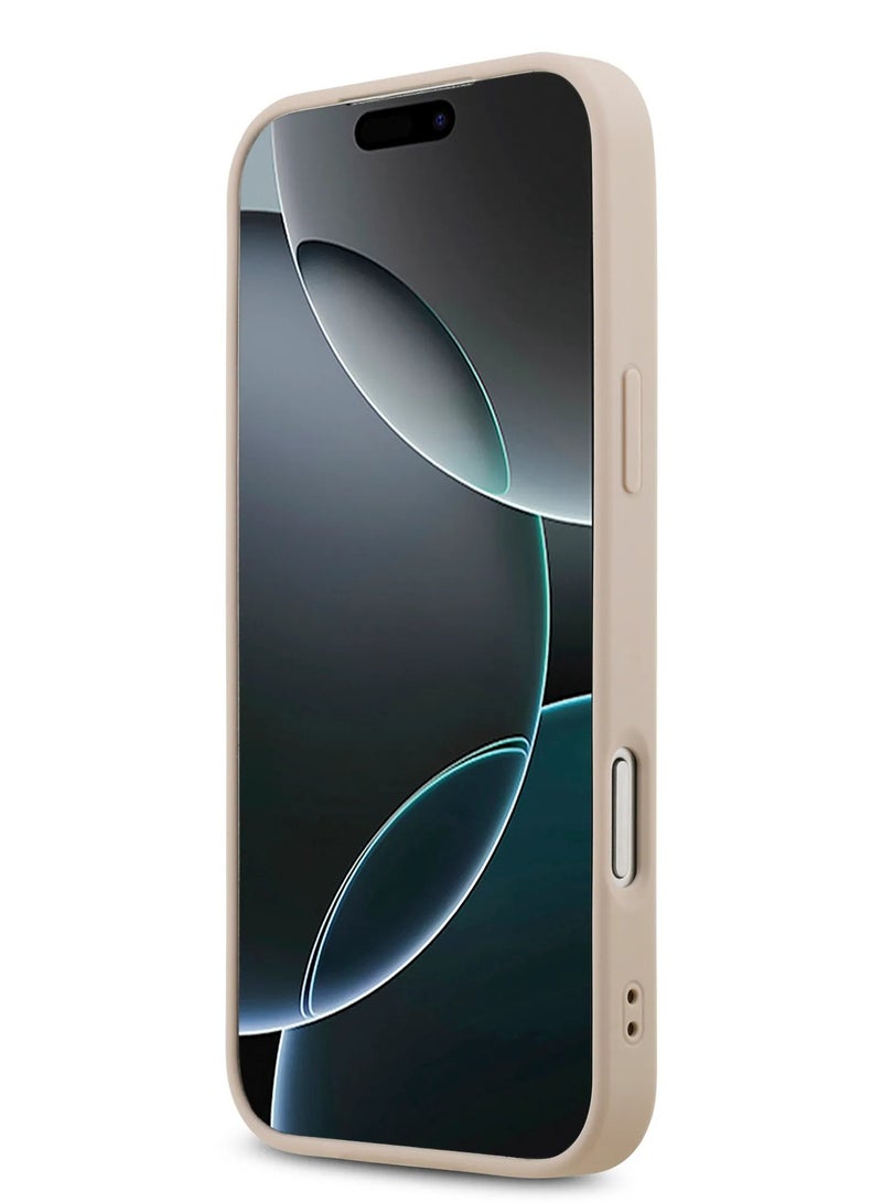 GUESS iPhone 17 Pro Max MagSafe 4G PU Leather Case with Triangle Logo / Drop Protection / Slim Profile / Easy Snap-On / Comfortable Grip - Beige - Image 5