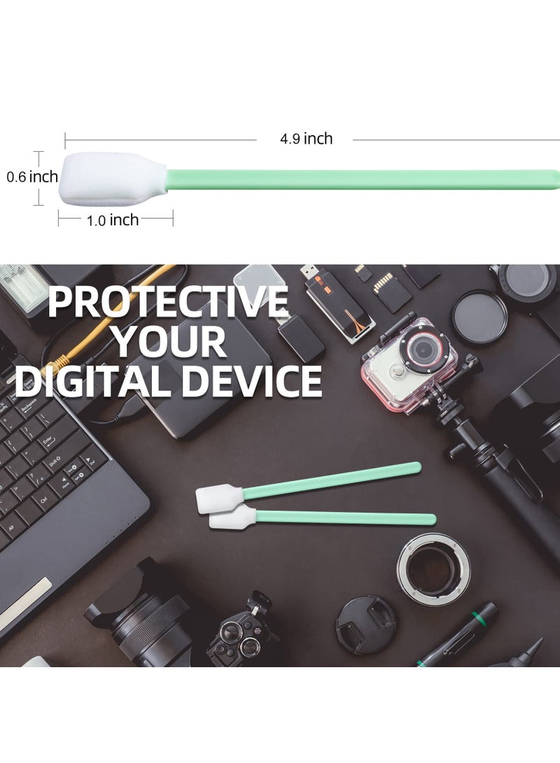 SYOSI Foam Cleaning Swabs, Lint-Free Foam Swabs Foam Tips Sponge Stick for Inkjet Printer, Camera, Optical Lens, and Electronics (100pcs) - Image 2