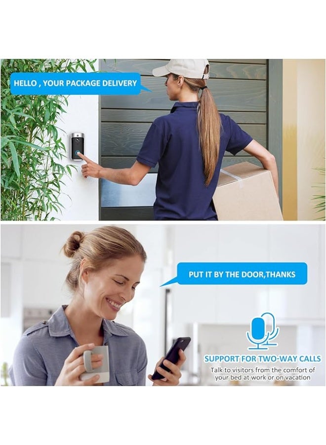 جرس باب ذكي لاسلكي – باتصال Wi-Fi وصوت ثنائي – تغطية واسعة 140 درجة واستخدام يومي عملي - Image 3