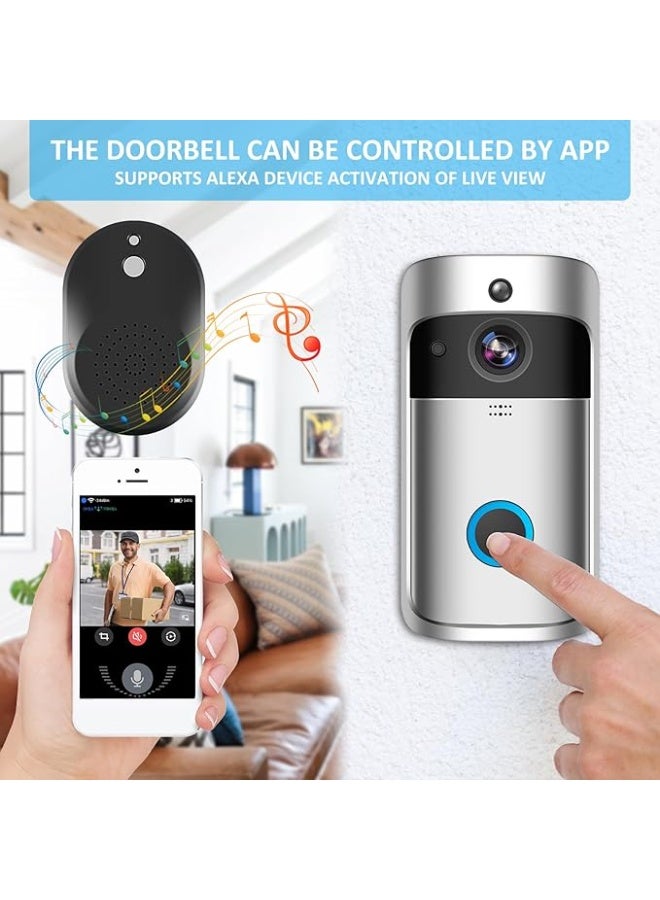 جرس باب ذكي لاسلكي – باتصال Wi-Fi وصوت ثنائي – تغطية واسعة 140 درجة واستخدام يومي عملي - Image 5
