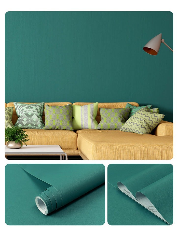 Cloth texture solid color wall stickers PVC waterproof self-adhesive wallpaper - Image 1