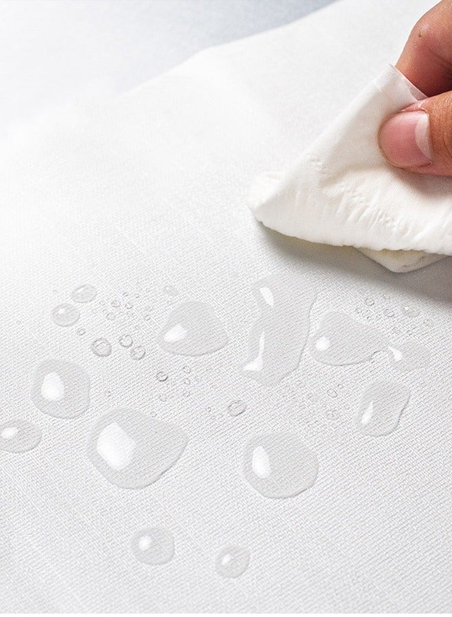 Cloth texture solid color wall stickers PVC waterproof self-adhesive wallpaper - Image 2