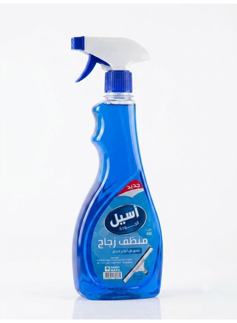 Aseel Al Jawda Glass Cleaner Spray 650ml - Streak-Free Window, Mirror & Glass Cleaner for Crystal Clear Shine - Image 1