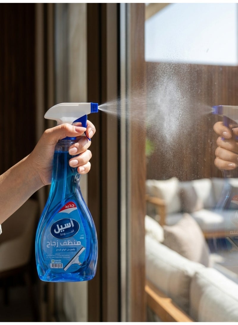 Aseel Al Jawda Glass Cleaner Spray 650ml - Streak-Free Window, Mirror & Glass Cleaner for Crystal Clear Shine - Image 2