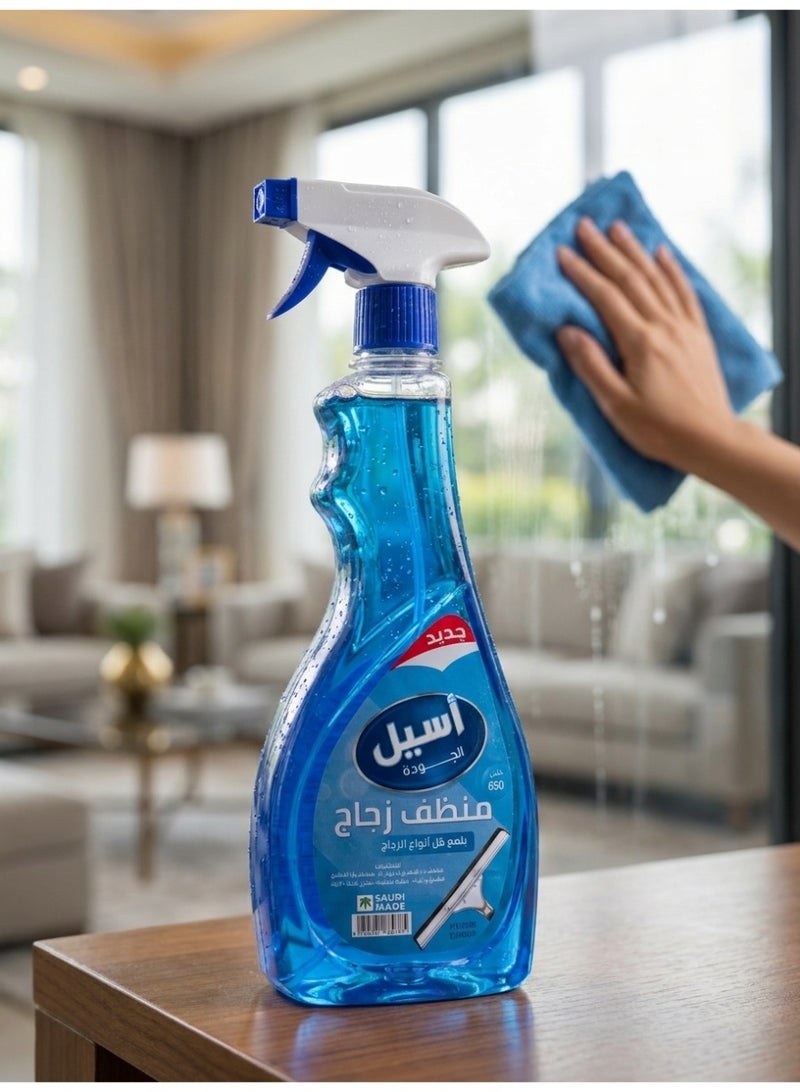Aseel Al Jawda Glass Cleaner Spray 650ml - Streak-Free Window, Mirror & Glass Cleaner for Crystal Clear Shine - Image 3